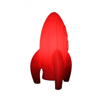 Luminária foguete vermelho