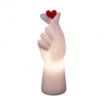 Luminária mão coração coreano 